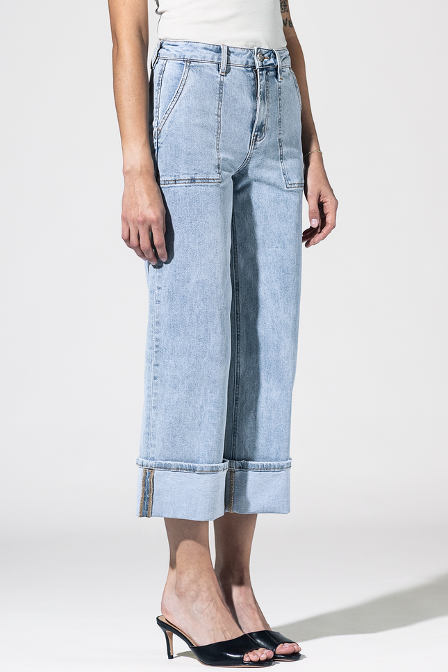 Super High Rise Cuffed Baggy Jeans