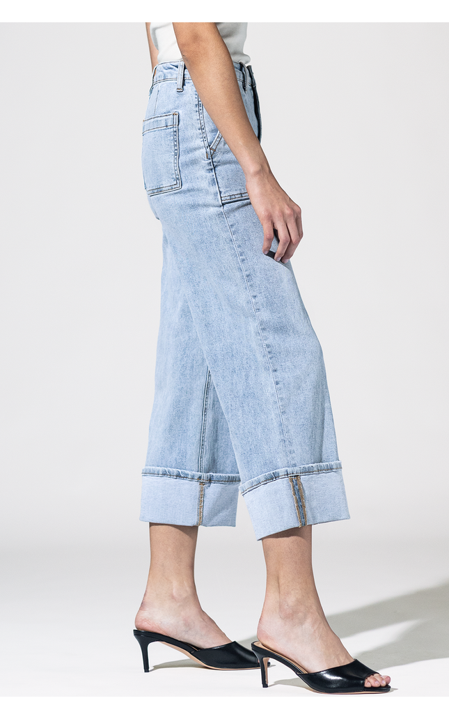 Super High Rise Cuffed Baggy Jeans