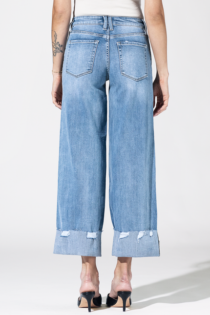 Sundown Gypsy Distressed Cuff Jeans