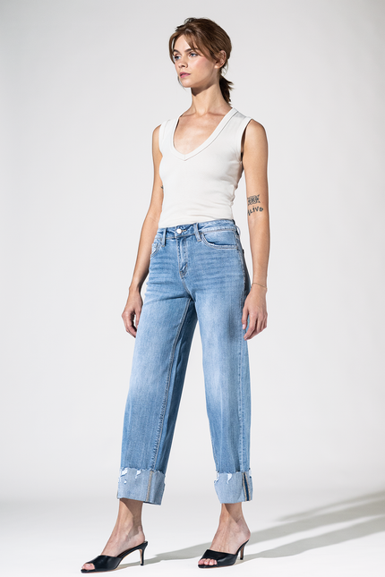 Sundown Gypsy Distressed Cuff Jeans