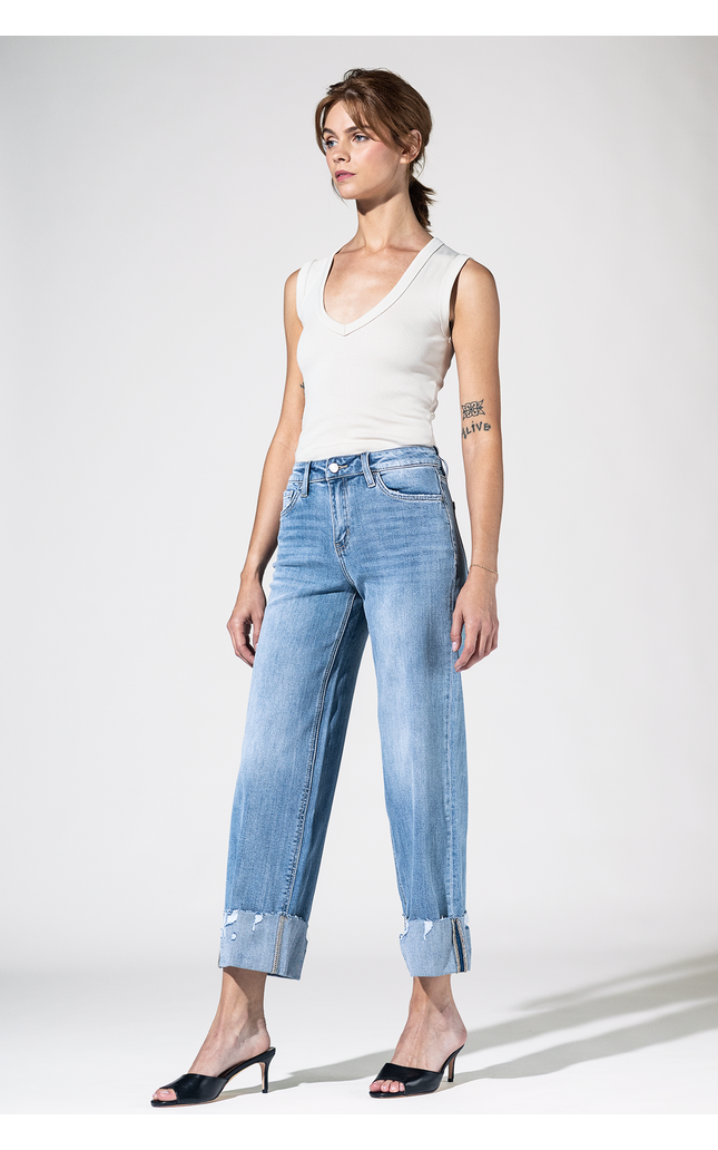 Sundown Gypsy Distressed Cuff Jeans