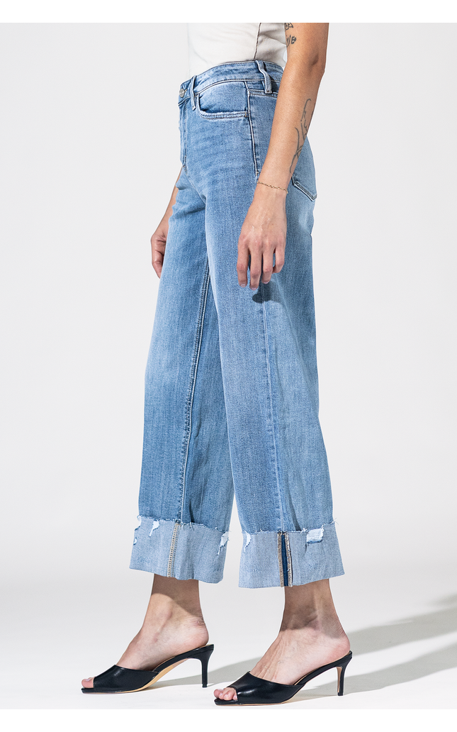 Sundown Gypsy Distressed Cuff Jeans