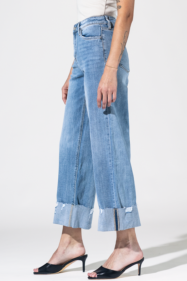 Sundown Gypsy Distressed Cuff Jeans