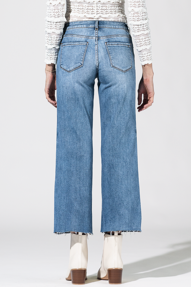 Mid Rise Wide Leg Jeans