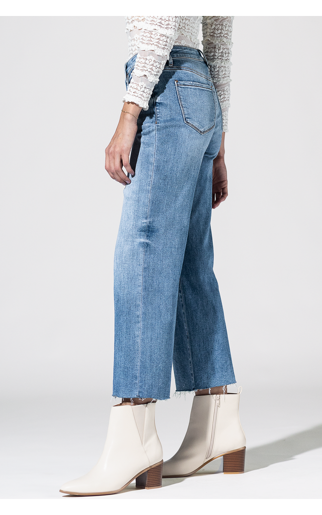 Mid Rise Wide Leg Jeans