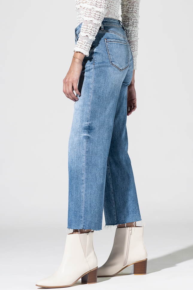 Mid Rise Wide Leg Jeans