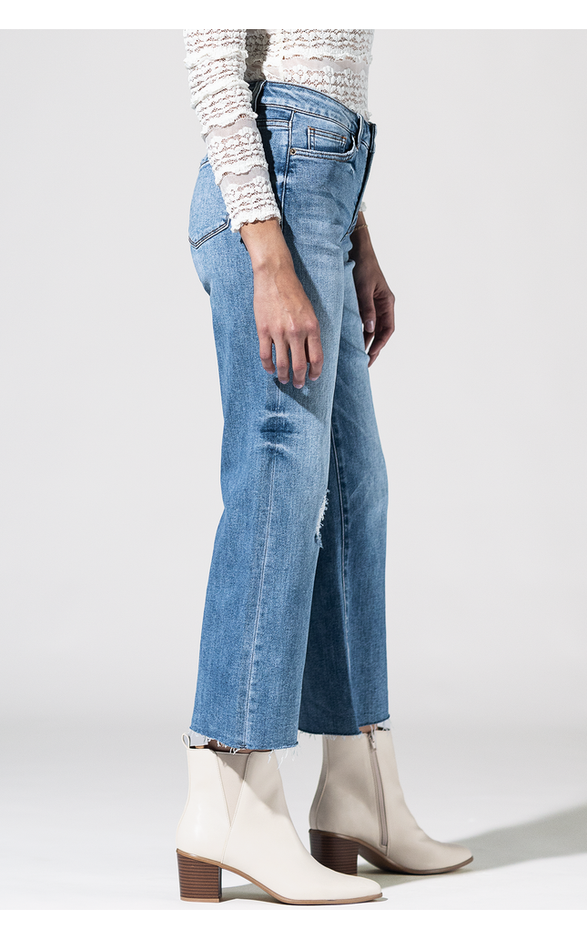 Mid Rise Wide Leg Jeans