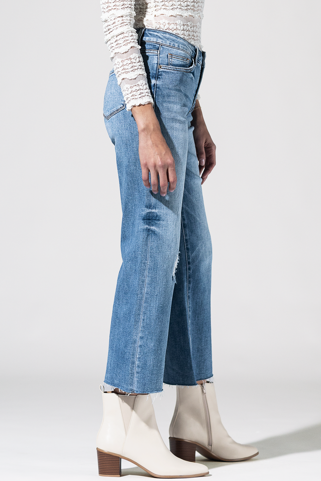 Mid Rise Wide Leg Jeans