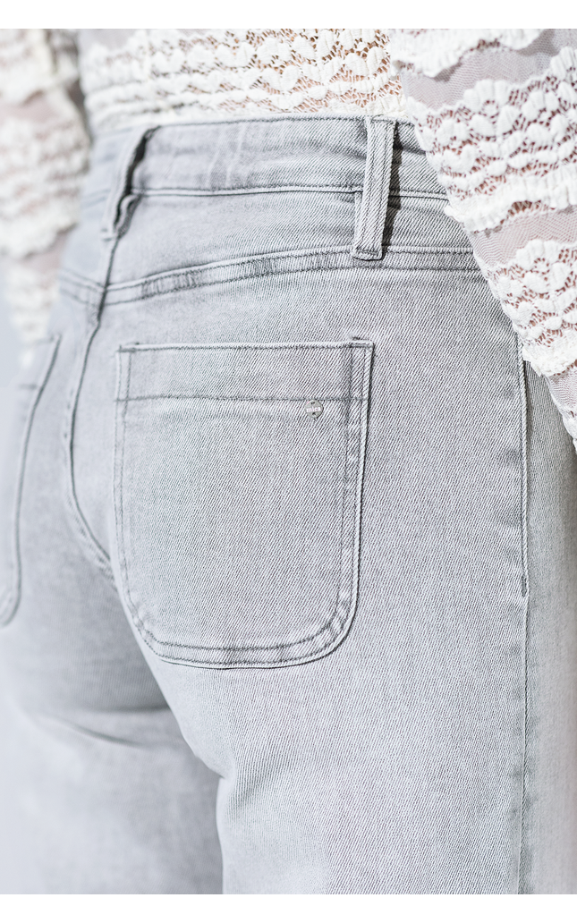 High Rise Cropped Wide Leg With Patch Pockets