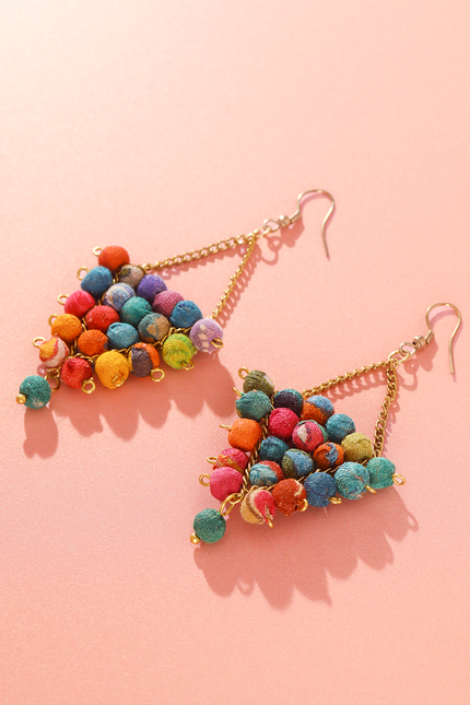 Upcyled Celeste Cascade Earrings