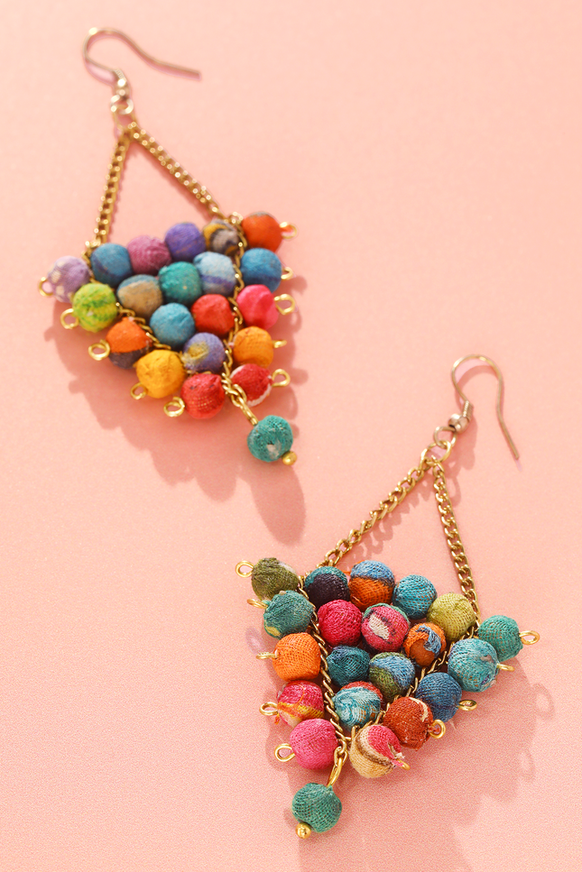 Upcyled Celeste Cascade Earrings