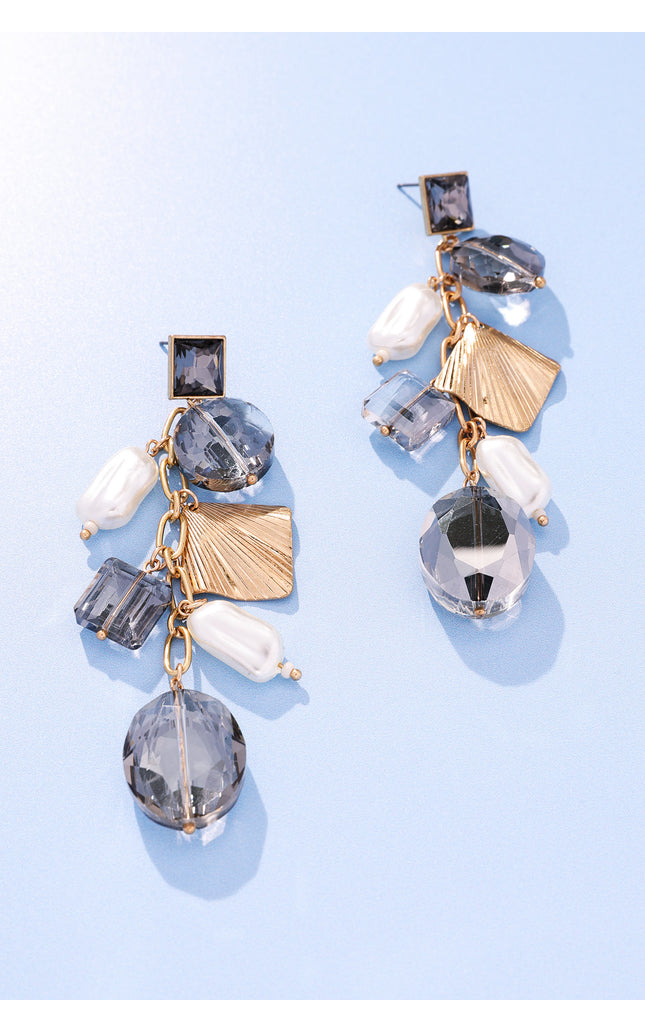 Black Diamond Dangle Earrings