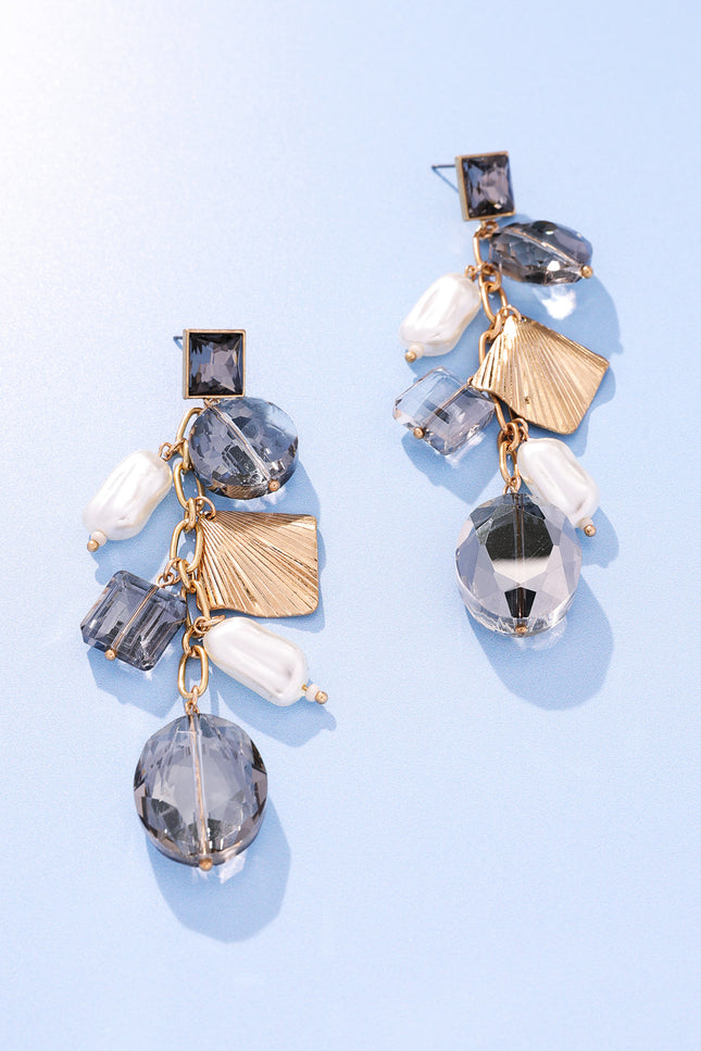 Black Diamond Dangle Earrings