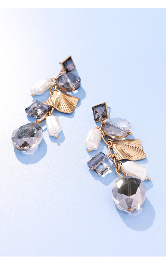 Black Diamond Dangle Earrings