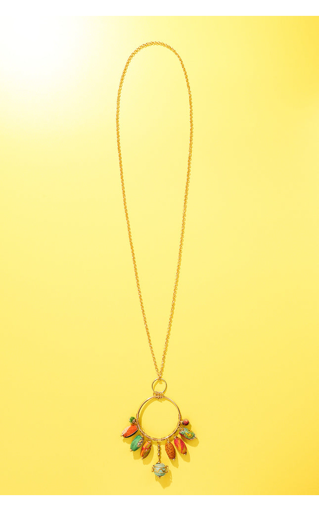 Colorful Ring Pendant Necklace