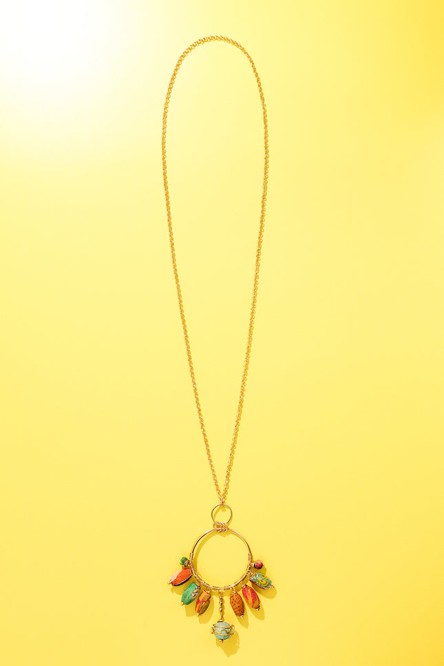 Colorful Ring Pendant Necklace