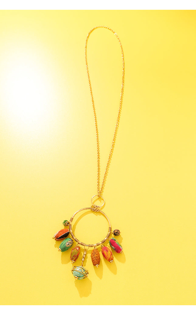 Colorful Ring Pendant Necklace