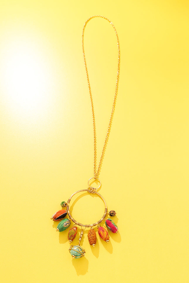 Colorful Ring Pendant Necklace