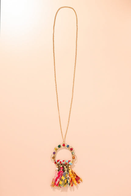 Colorful Arch Tassel Necklace