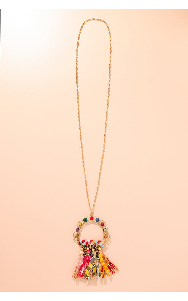 Colorful Arch Tassel Necklace