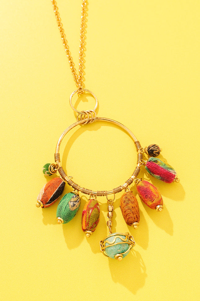 Colorful Ring Pendant Necklace