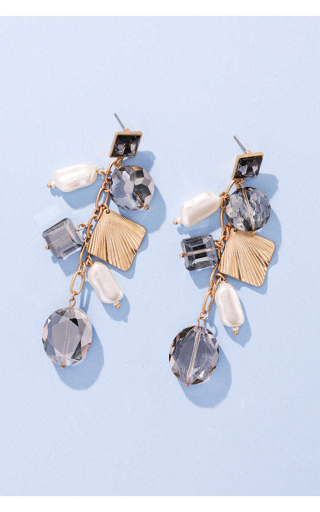 Black Diamond Dangle Earrings