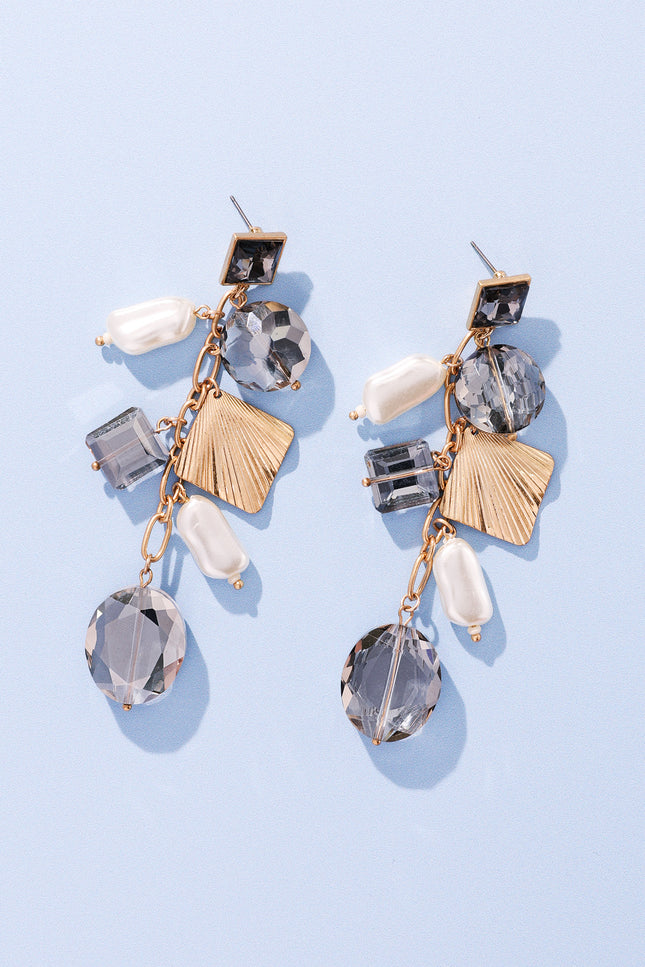 Black Diamond Dangle Earrings