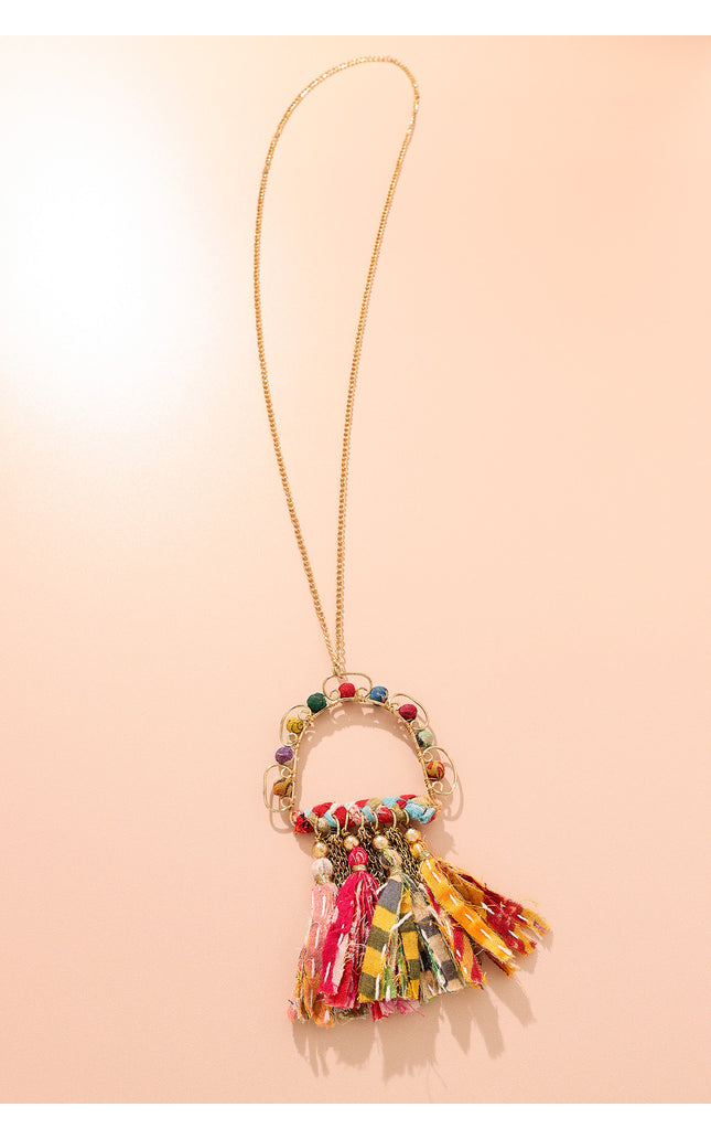 Colorful Arch Tassel Necklace