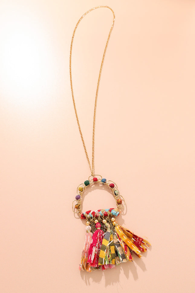 Colorful Arch Tassel Necklace