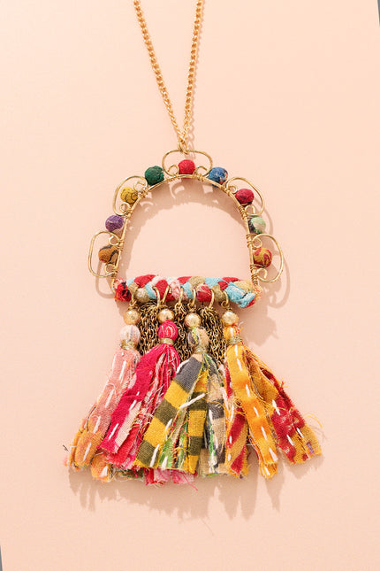 Colorful Arch Tassel Necklace