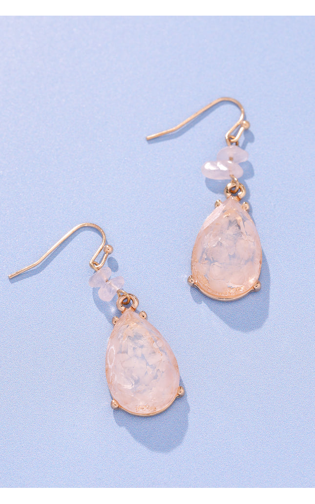Rose Quartz Teardrop Earrings