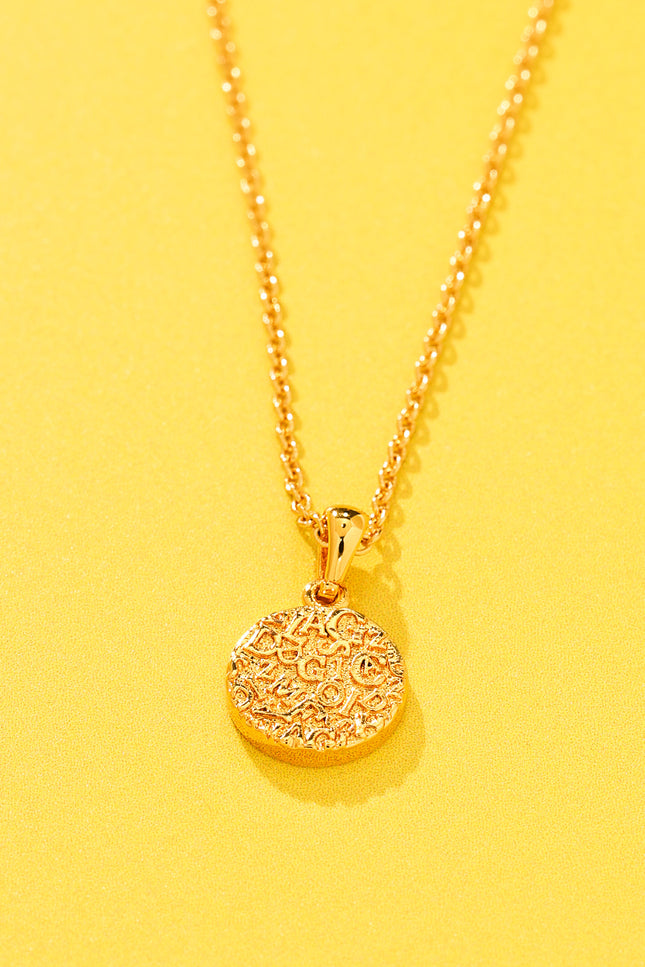 18k gold-plated Roman Coin Pendant Necklace