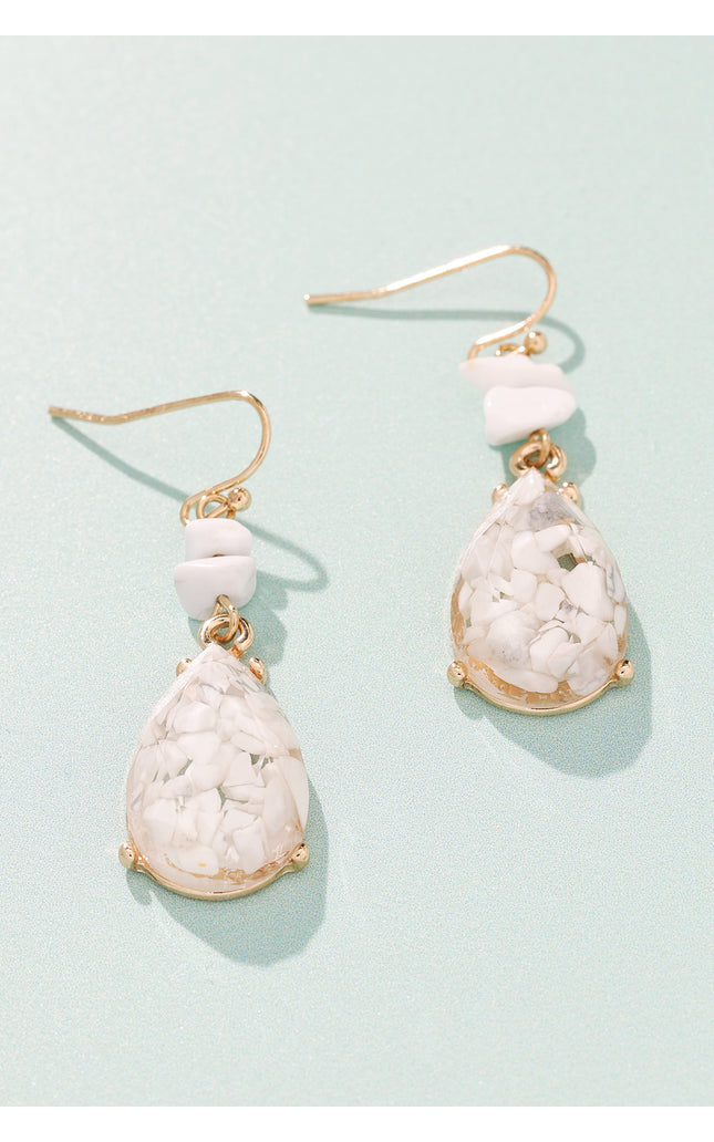 Winter Frost Teardrop Earrings