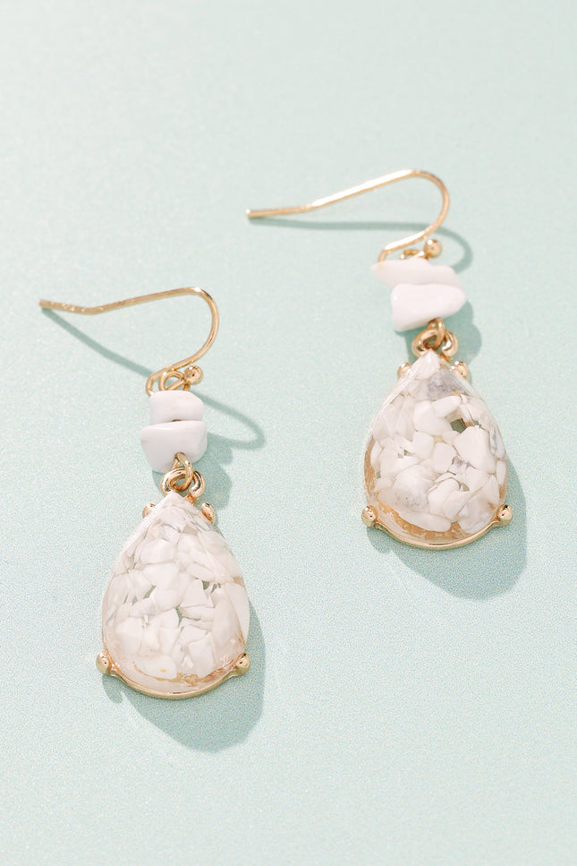 Winter Frost Teardrop Earrings