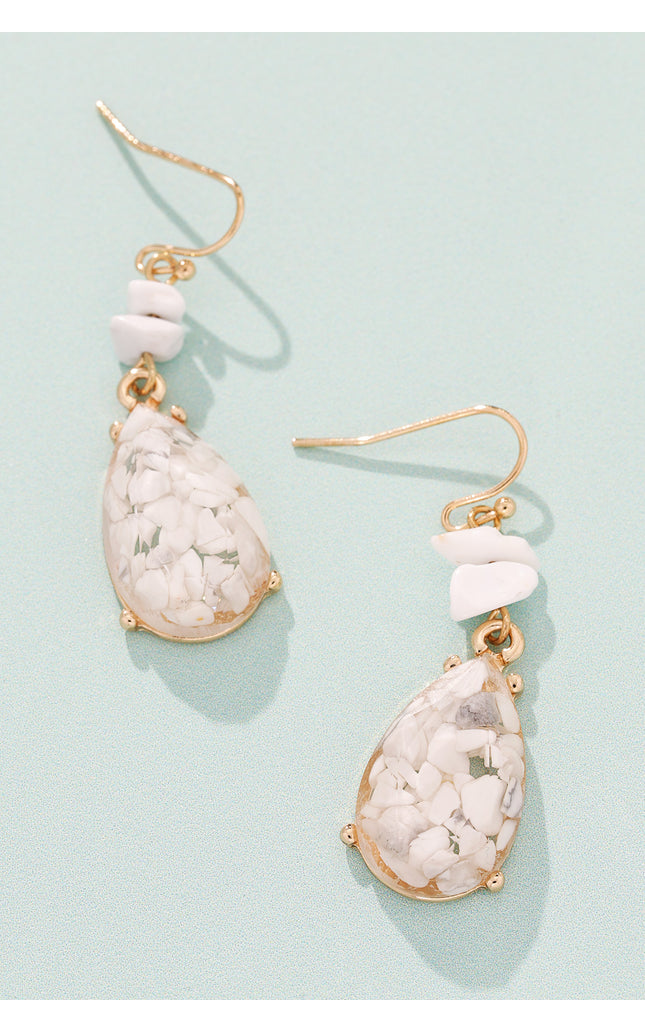 Winter Frost Teardrop Earrings