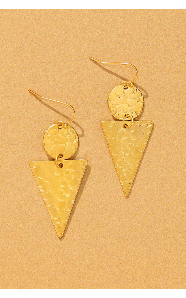 Geometric Textured Dangle Earrings