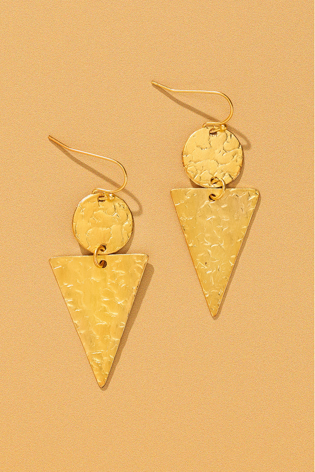 Geometric Textured Dangle Earrings