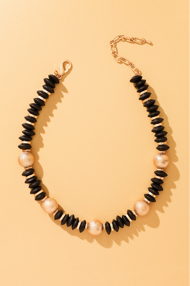 Ebony & Gold Elegance Necklace