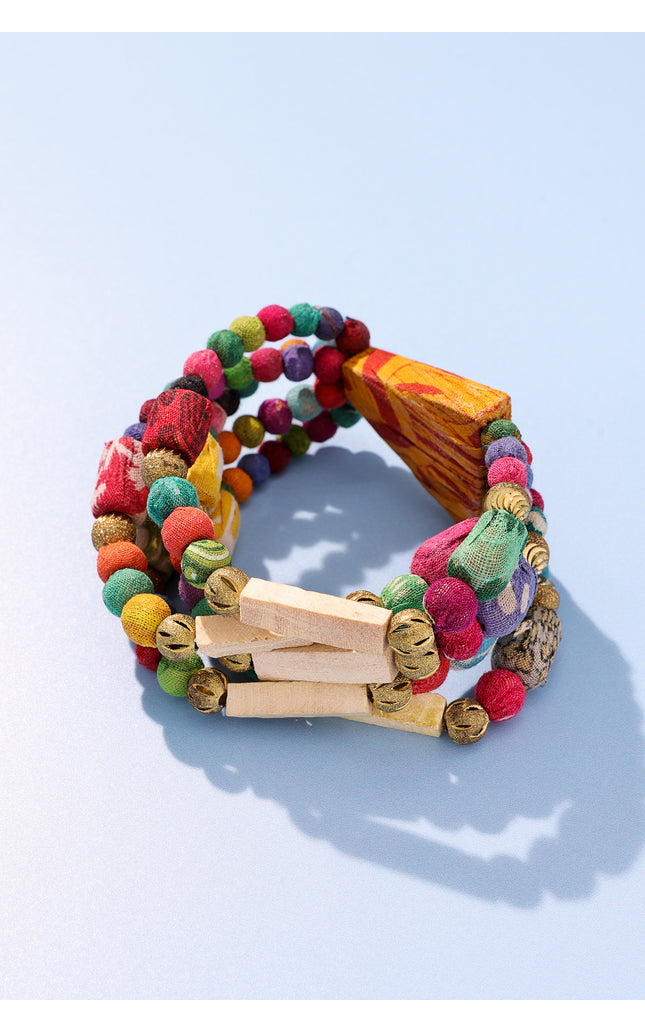 Rainbow Radiance Beaded Bracelet