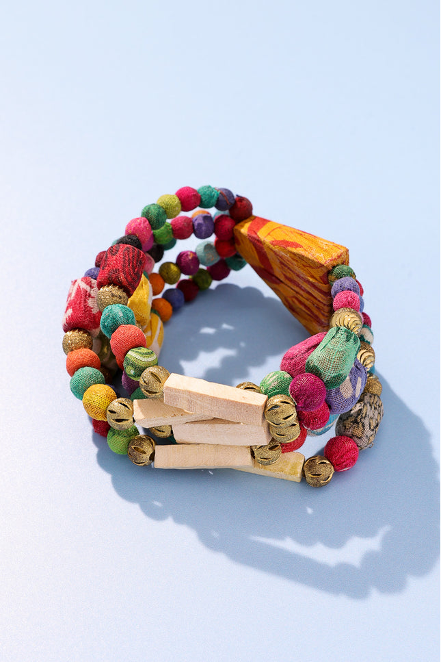 Rainbow Radiance Beaded Bracelet