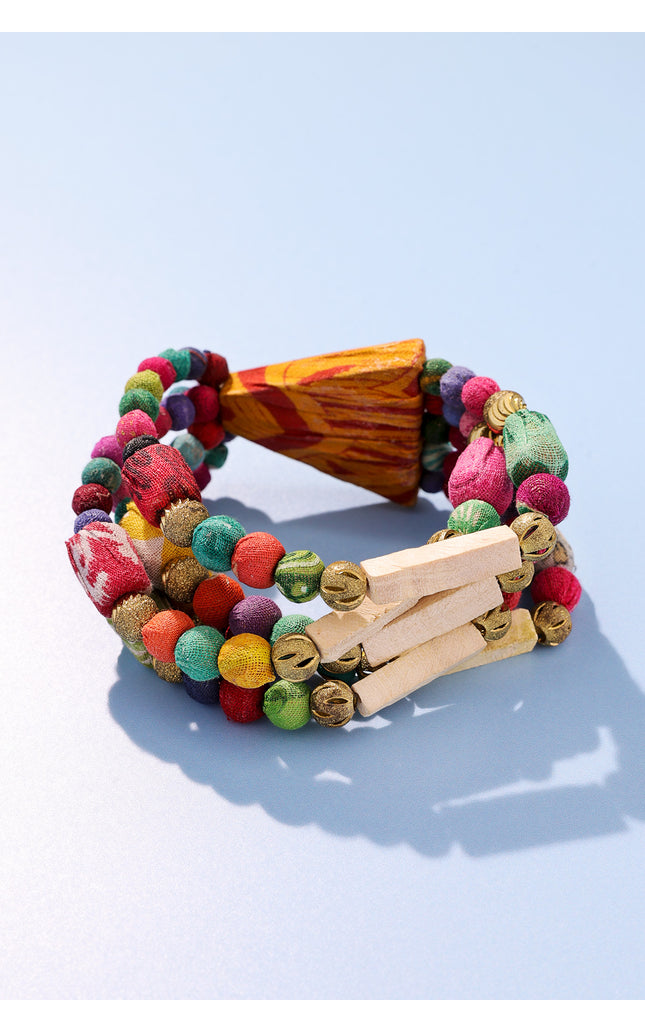Rainbow Radiance Beaded Bracelet