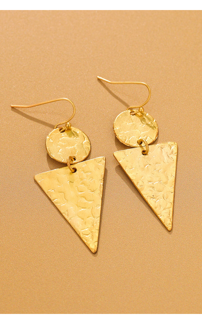 Geometric Textured Dangle Earrings