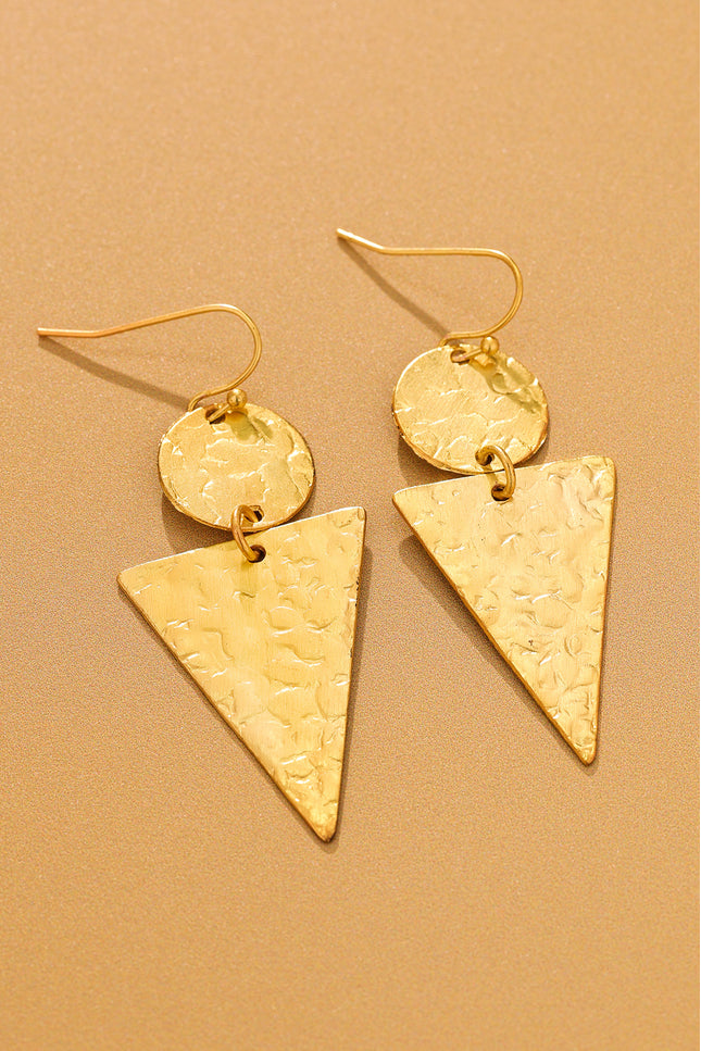 Geometric Textured Dangle Earrings