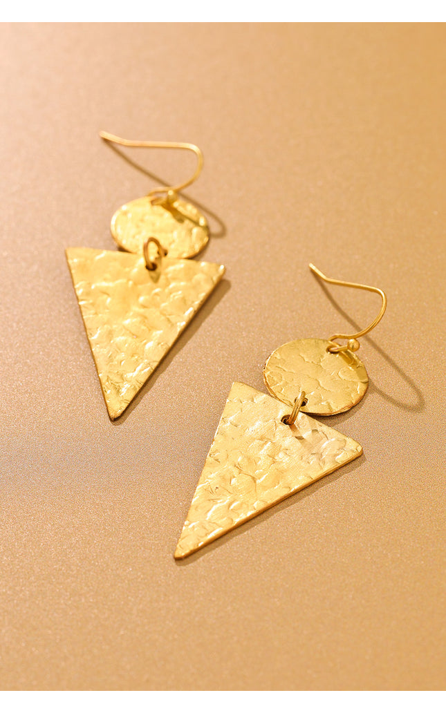 Geometric Textured Dangle Earrings