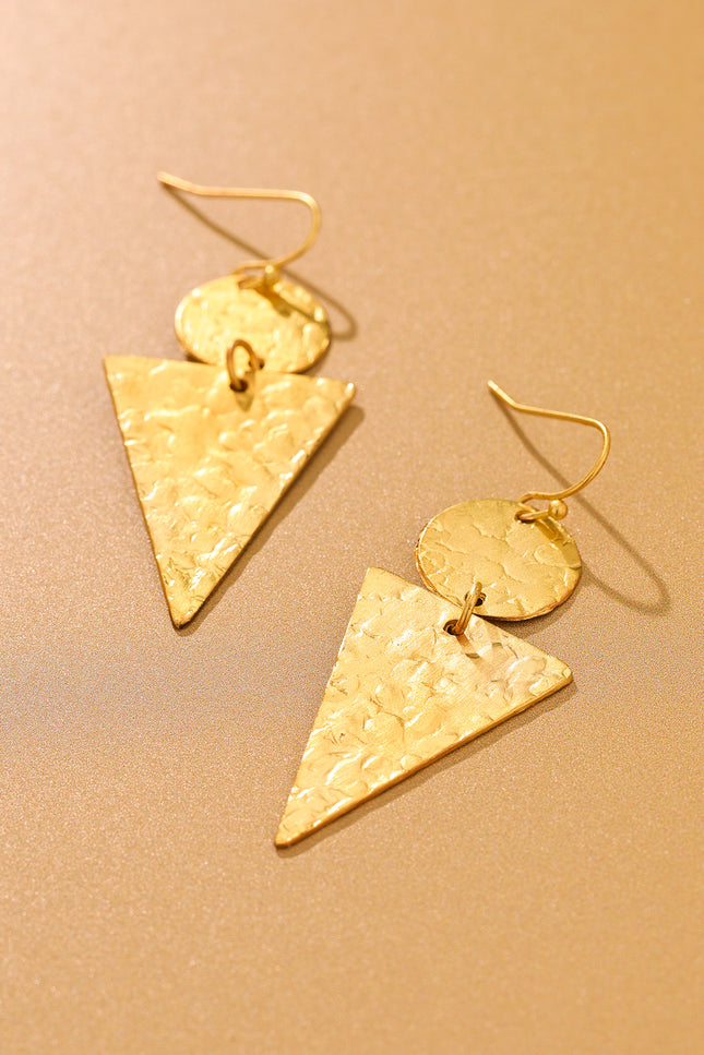 Geometric Textured Dangle Earrings