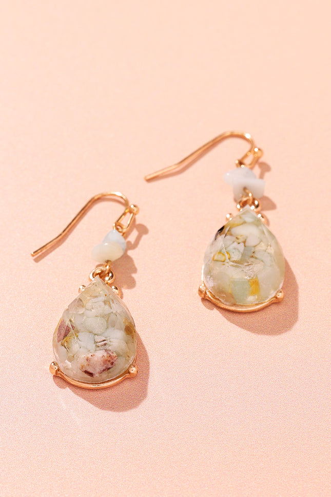 Golden Meadow Teardrop Earrings