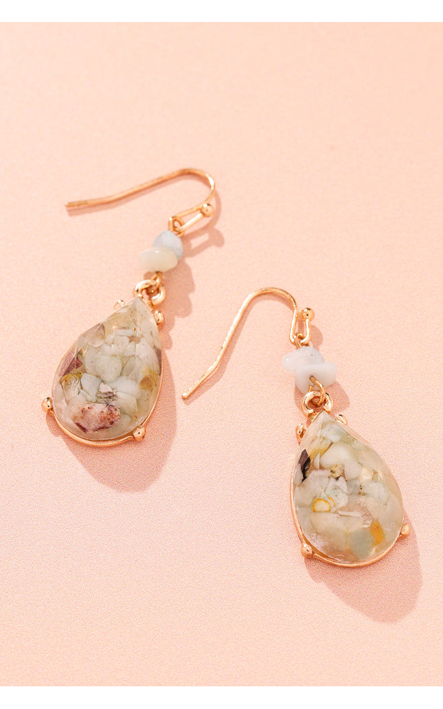 Golden Meadow Teardrop Earrings