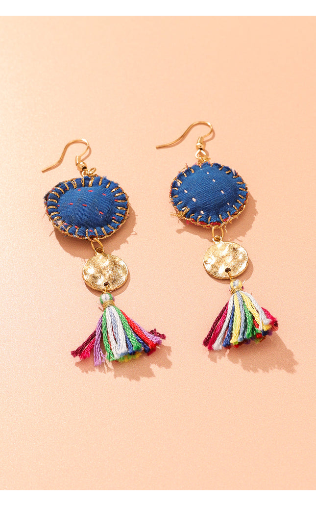 Colorful Tassel Drop Earrings