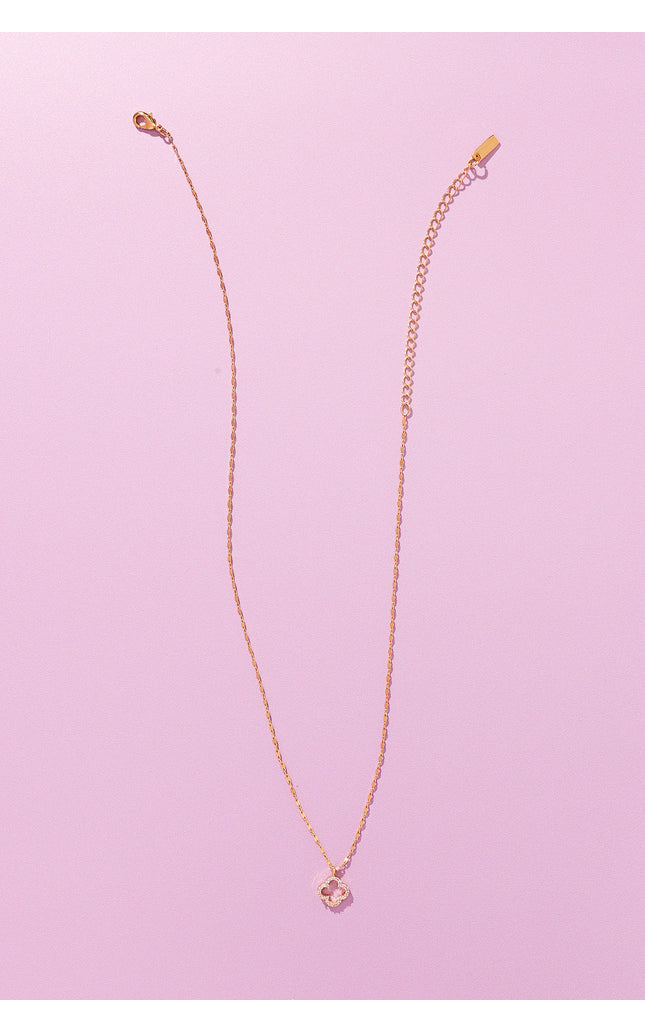 18K Gold Plated Clover Pendant Necklace