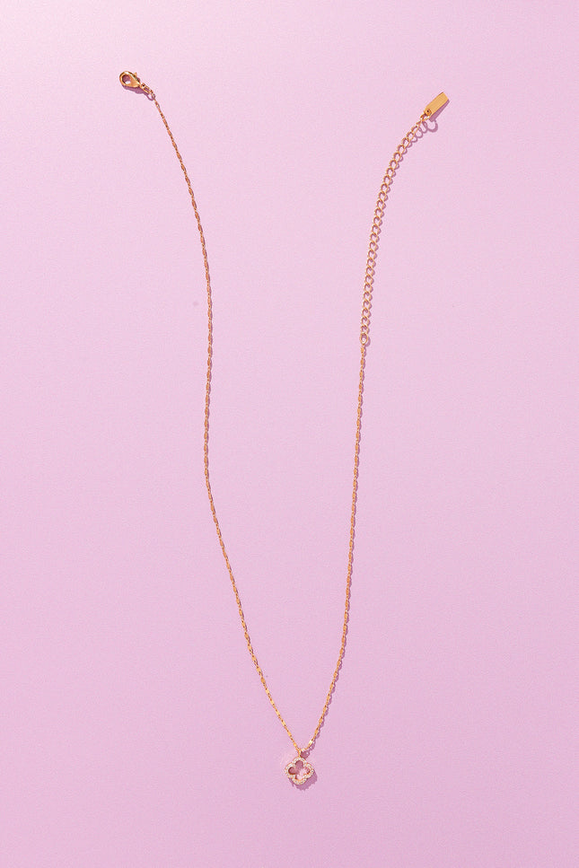 18k gold-plated Clover Pendant Necklace
